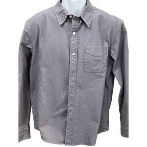 L.L. Bean Signature Washed Field Shirt Slim Fit Charcoal Grey Large